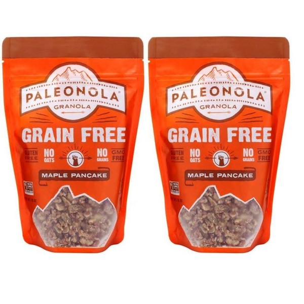 Paleonola Grain Free Gluten Free Non-GMO Granola, Maple Pancake Flavor - Pack of 2, 10 Oz. ea.