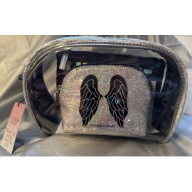 Victoria's Secret NWT VS Victoria’s Secret ANGEL BAGS TRIO Fashion Show London 2014 Makeup RARE