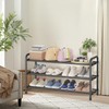 KANAV Expandable Shoe Rack Organizer – 3-Tier Shoe Shelf for