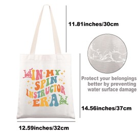 MYSOMY Spin Instructor Tote Bag - Medium, Waterproof Fabric, Spin Instructor Era, Indoor Biking Gifts, Unisex-Adults