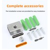 ZAXPHUMAX Stainless Steel Glass Clip Bracket 304, 3 Sizes (1/4”