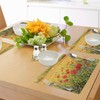 Ambesonne Flower Place Mats Set of 8, Colorful Field Poppies