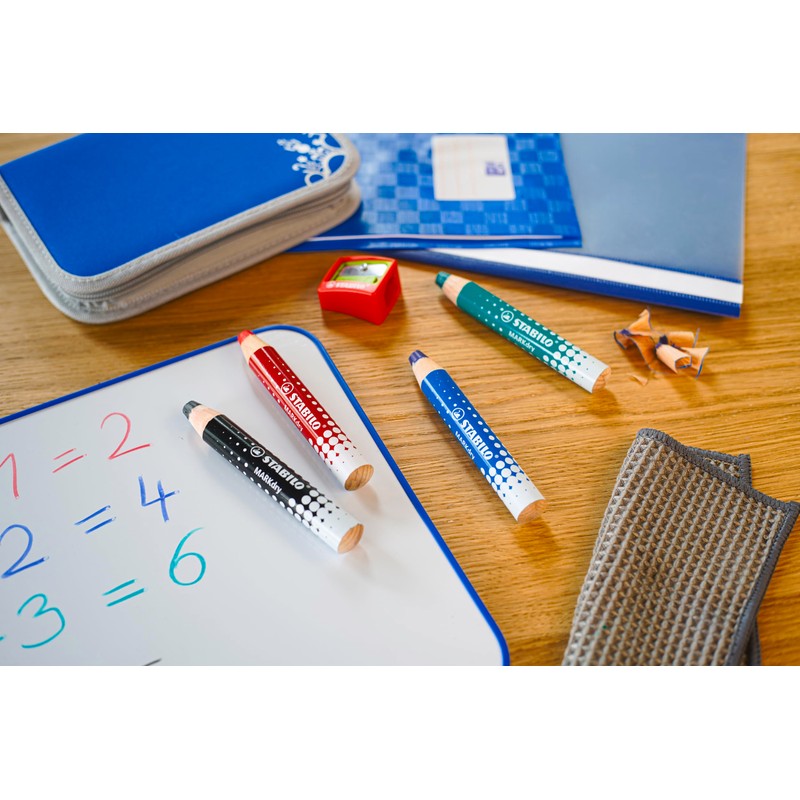 STABILO MARKdry - Whiteboard and Flipchart Marker Pencil - Classpack