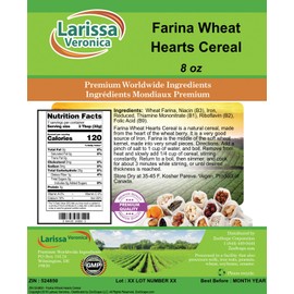 Farina Wheat Hearts Cereal (8 oz, ZIN: 524850) - 3 Pack