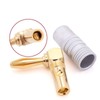 Cleqee 8pcs 24K Gold Plated Right Angle Speaker Banana Plug