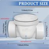 Zejoot PVC Backwater Valve,3 inch Drain Backflow Preventer, Backflow Preventer