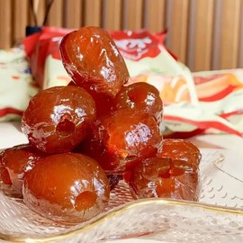 Ejiao Seedless Red Dates, Individually Wrapped Honey Flavored Jujube, Premium Donkey-Hide Gelatin Coated Snack, 4.2oz Traditional Chinese Dried Fruit 金丝阿胶枣