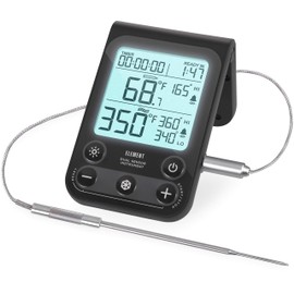 Lavatools OVT02 Element Digital Oven Thermometer for Oven, Grill, and Smoker Includes Dual-Sensor Stainless Temperature Probe (Carbon)
