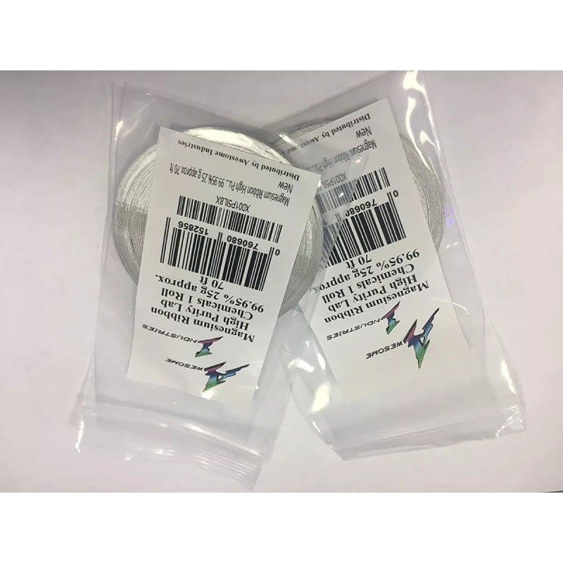 Awesome Industries Cinta De Magnesio 2 Rollos 99,95% 25 G