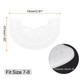 HARFINGTON 1pair Shoe Sole Protector for Sneakers Size 7-8 Self-Adhesive Non Slip Pad Heel Plates Repair for Men and Women, Transparent
