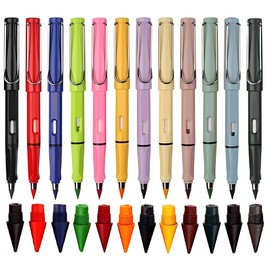 XPEX Pack of 12 Inkless Pencils, Eternal Pencil with 12 Interchangeable Graphite Pencil Heads, Everlasting Pencil, Unlimited Writer, Inkless Pencils, b