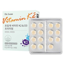 Dr. Lin Supercritical Vitamin K2 & D3 Premium, 30 Tablets, 1 Pack / 닥터린 초임계 비타민K2 & D3 프리미엄, 30정, 1개