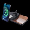 AT&T 3-IN-1 Executive Wood Grain Power Tray Qi2 Fast Charge