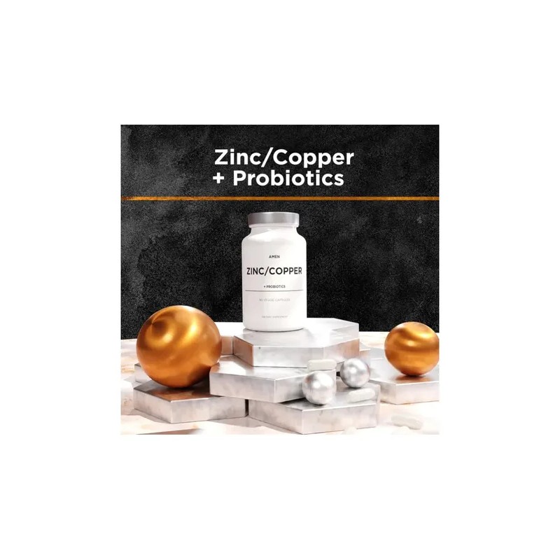 Amen Zinc Cobre Probióticos 90 Cápsulas Veganas Sin Gluten