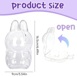 Henjunu Protective Key Ring for Rabubu, Pendant Bag Charm Protective Case Transparent for Plush Toys, Protective Transparent PVC Bag for Doll, Mini Display Bag, Easy Installation