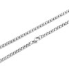 DonDon Men's Curb Chain Necklace Silver Stainless Steel Length 56