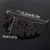 Amariver Black Crystal Tiara Crown for Women Gothic Gold Crown
