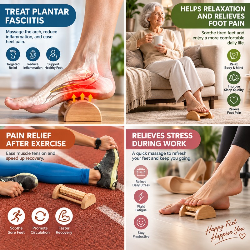 Foot Reflexology Roller, Handheld Foot Massager, Manual Foot Massage, Relaxation