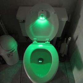 OriGlam Motion Activated Toilet Night Light, Auto Motion Sensor Toilet Seat Night Bathroom Nightlight with Red and Green Light