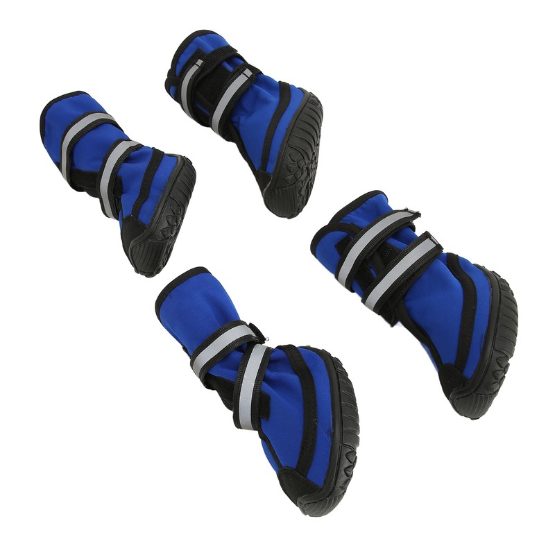 4Pcs Dog Boots Waterproof Prevent Slipping Reflective Large Dog Winter