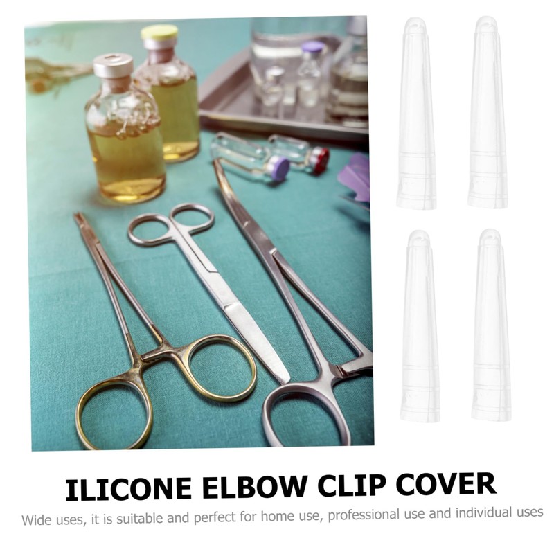 BIUDECO 200Pcs Non Slip Tweezers Tip Protector Covers for Elbow