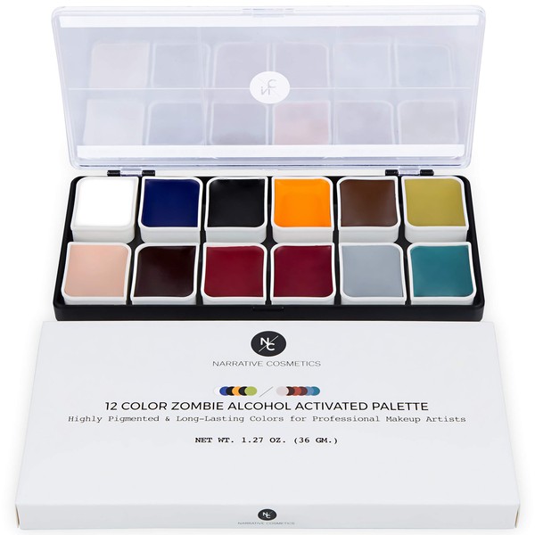 Narrative Cosmetics Alcohol Activated Zombie FX Makeup Palette - Halloween/Pro