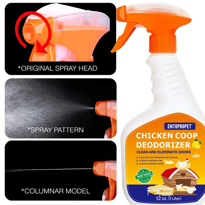 Chicken Coop Deodorizer & Cleaner – Natural Odor Eliminator &