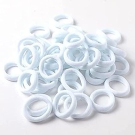 Meher Enterprises Hair Ties, Kids Hair Ties, Hair Bands and Elastic Ponytail Holders for Toddler Girls (Diameter 1 Inch） (White)