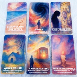 GZXINKE Echoes of The Soul Oracle Deck, Oracle Cards for Beginners, 54-Card Deck for Self-Discovery, Healing, Intuitive Growth, Guided Messages, Mindfulness Oracle Cards