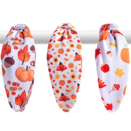 IDDFEVE 3Pcs Thanksgiving Day Headbands for Women, Turkey Fall Leaves Holiday Knot Hair Hoops, Autumn Festive Gift Hair Accessory(Turkey)