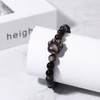 Cupimatch Gemstone Crystal Bracelet Women: Elegant Obsidian/White Quartz Crystal/Amethyst Pearl