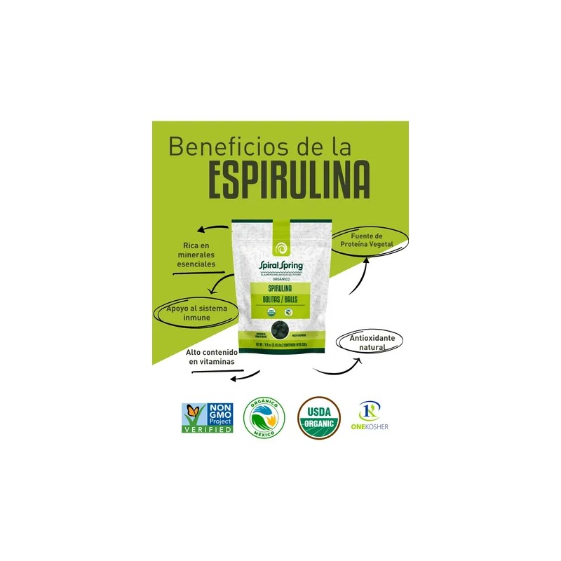 2 Paks De Espirulina Máxima 1000 Bolitas