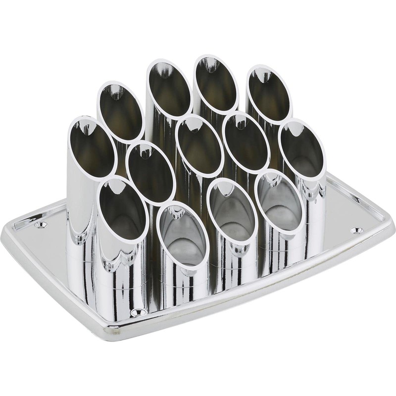 Speedway Motors Chrome Plastic Pipe Organ Speaker Cover, 9 Inch