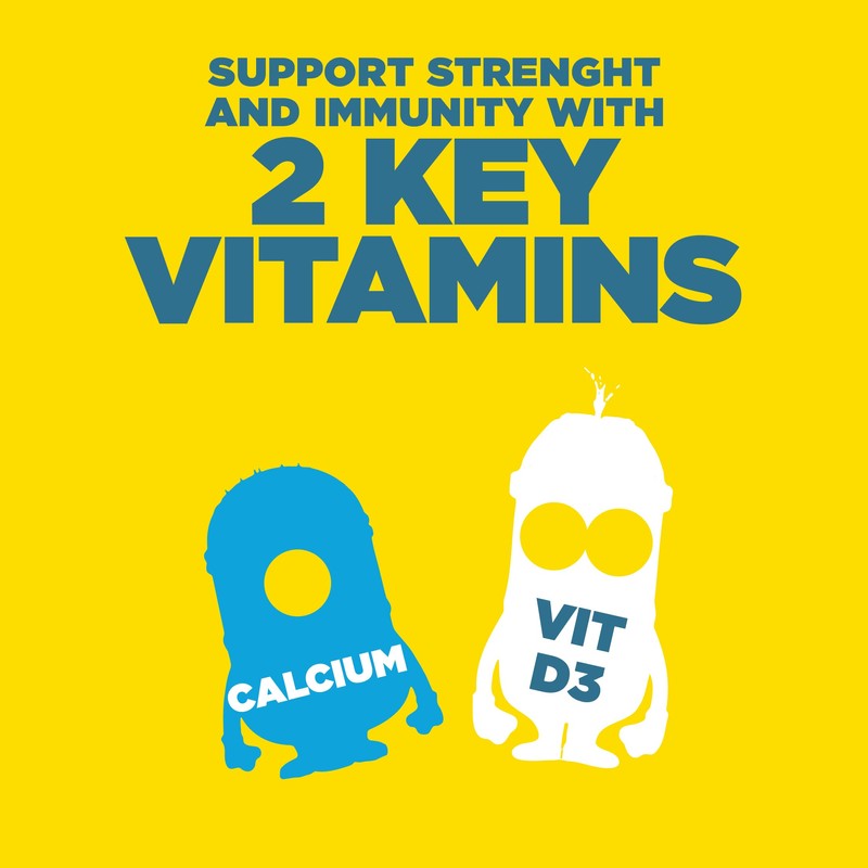 Nutriburst Minions Mighty Bones Vitamins for Kids - Chewable Vitamin
