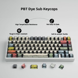 Pbt Keycaps Japanese Retro Anime keycaps Set 141 Keys Cherry Profile Dye Sub Custom Keyboard Caps for 60 65 75 100 Percent Gaming Mechanical Keyboard
