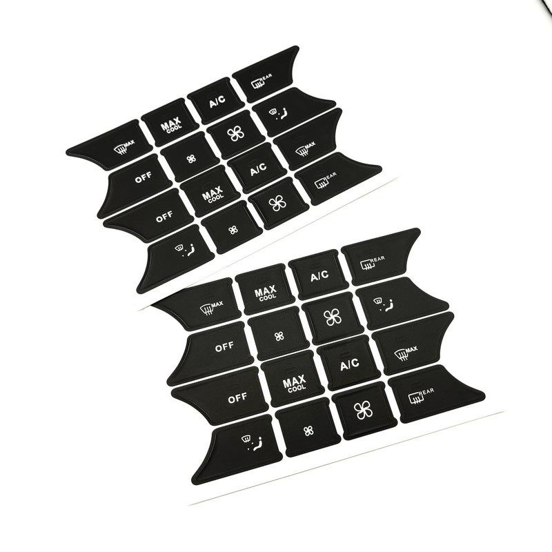AtticZone Interior Button Repair Sticker Kit Decals Steering Wheel, AC