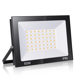 Royana 50 W LED Outdoor Spotlight, 5000 lm, Super Bright LED Spotlight, 3000 K Warm White LED Spotlight Outdoor, IP65 Waterproof LED Floodlight, Outdoor Spotlight for Sports Field, Garage, Garden,