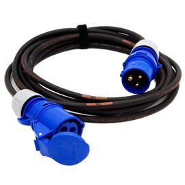 HDIUK Professional Power 16 Amp Plug to IP44 Coupler Mains Fly Converter Featuring TitanEx HO7 Heavy Duty Rubber Flex (5 Metres)