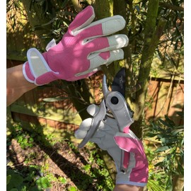 Petal Power Ladies Garden Secateurs with Adjustable Hand Width (Suitable for Small to Large Hands) (Pink)