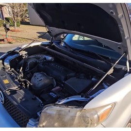 TSUBASA Lift Supports for Scion xB E150 2008-2015 Toyota Rukus Front Hood Bonnet Modify Gas Struts Carbon Fiber Shock Dampers Spring Rod Bar (2PCS) (Normal Black)