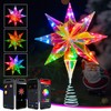 Smart Christmas Star Tree Topper, 15.5" Holographic 3D Star Treetop