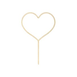 PartyDeco KPT65-100 Wooden Heart Topper-Approx. 23 cm