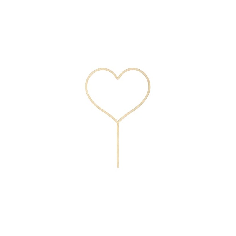 PartyDeco KPT65-100 Wooden Heart Topper-Approx. 23 cm