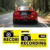 Roykaw Dash Cam Recording Sticker, High Visibility Reflective Car Warning