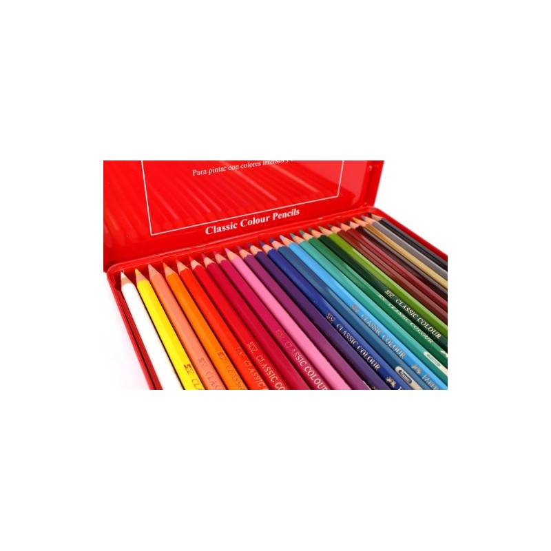 Faber-Castell 115845 - Buntstifte Classic Colour, 24er Metalletui