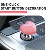 Dogary Car One-Bouch Start Button, Heart-Shaped Engine Starer Cover with