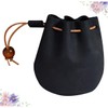 STOBOK Mens Coin Pouch Leather Coin Bag Small Drawstring Pouch