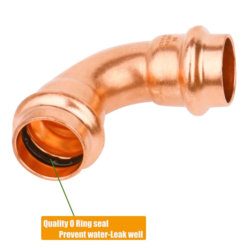 WHK 10 Pack 3/4" Propress x 3/4" Pro press Copper