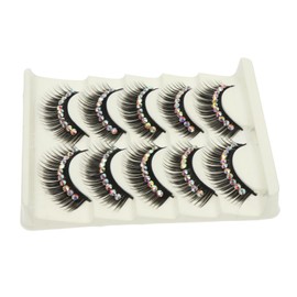 FOMIYES 5pairs Exaggeration False Lashes Lashes for Dancing Stage Performance Eyelashes