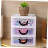 SEWACC 3drawers Plastic Makeup Organizer Desk Storage Box Desktop Storage